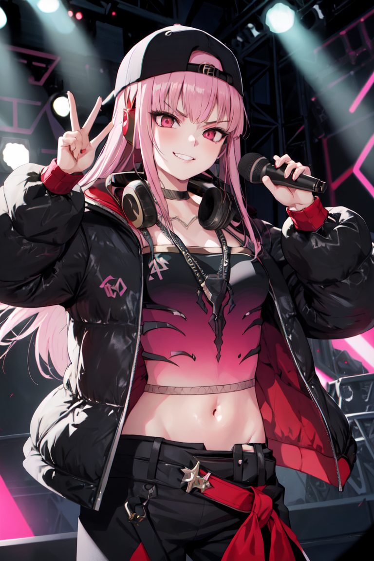 06469-3917643495-masterpiece, best quality, absurdres, perfect anatomy, 1girl, solo, MoriUnderworldOrder, long hair, backwards hat, headphones ar.png